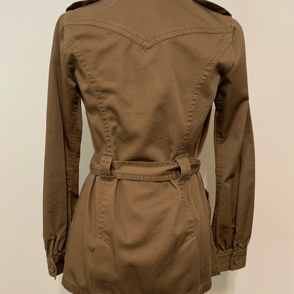 Cute Khaki Belted Jacket - Picture 6 of 9